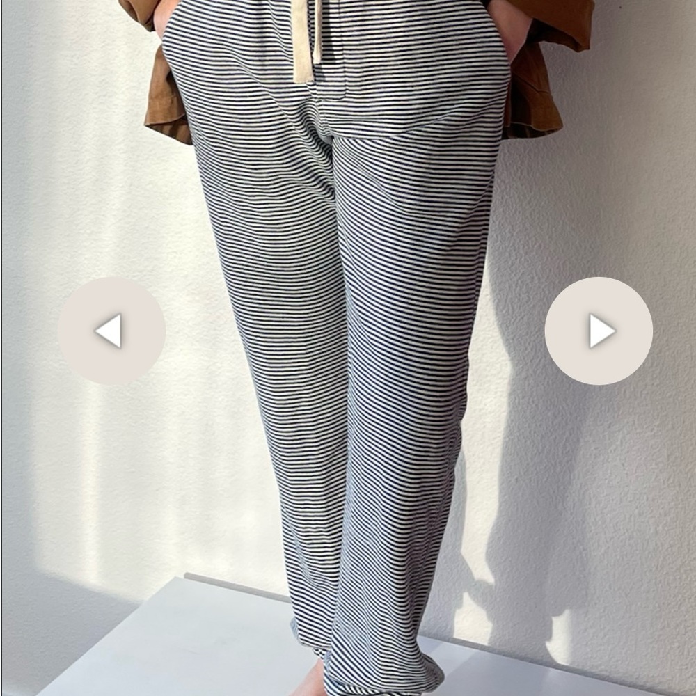 Jungmaven Black and White Sweatpants Relaxed Fit Drawstring